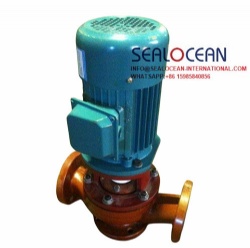 CHINA FACTORY VERTICAL PIPELINE CHEMICAL PUMP MADE OF FIBERGLASS REINFORCED PLASTIC (FRP) TYPE SL, CHEMICAL TRANSFER PUMP, ACID CIRCULATION PUMP, CENTRIFUGAL PIPELINE PUMP