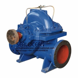 CHINA FACTORY GSR SERIES SINGLE-STAGE MEDIUM PRESSURE DOUBLE SUCTION PUMP, FLOW RATE: 1250 M3/H, HEAD: 140 M, GSR300-700, 1480 RPM, YKK500-4 ENGINE, POWER: 710 KW, 10 KV, PUMP HOUSING: CAST STEEL